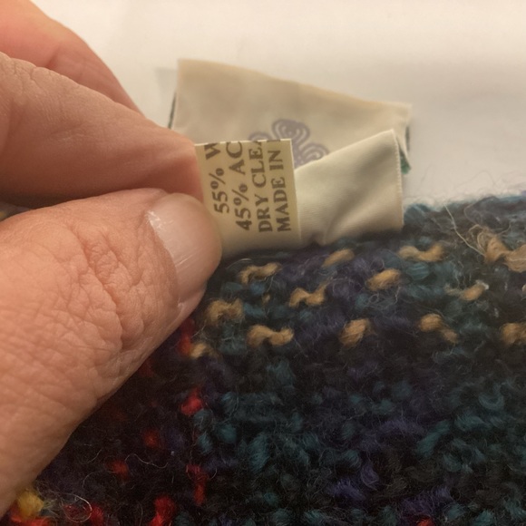 Boyne Valley Weavers Plaid Wool fringed Shawl handle in Ireland Womens one size - Picture 7 of 13